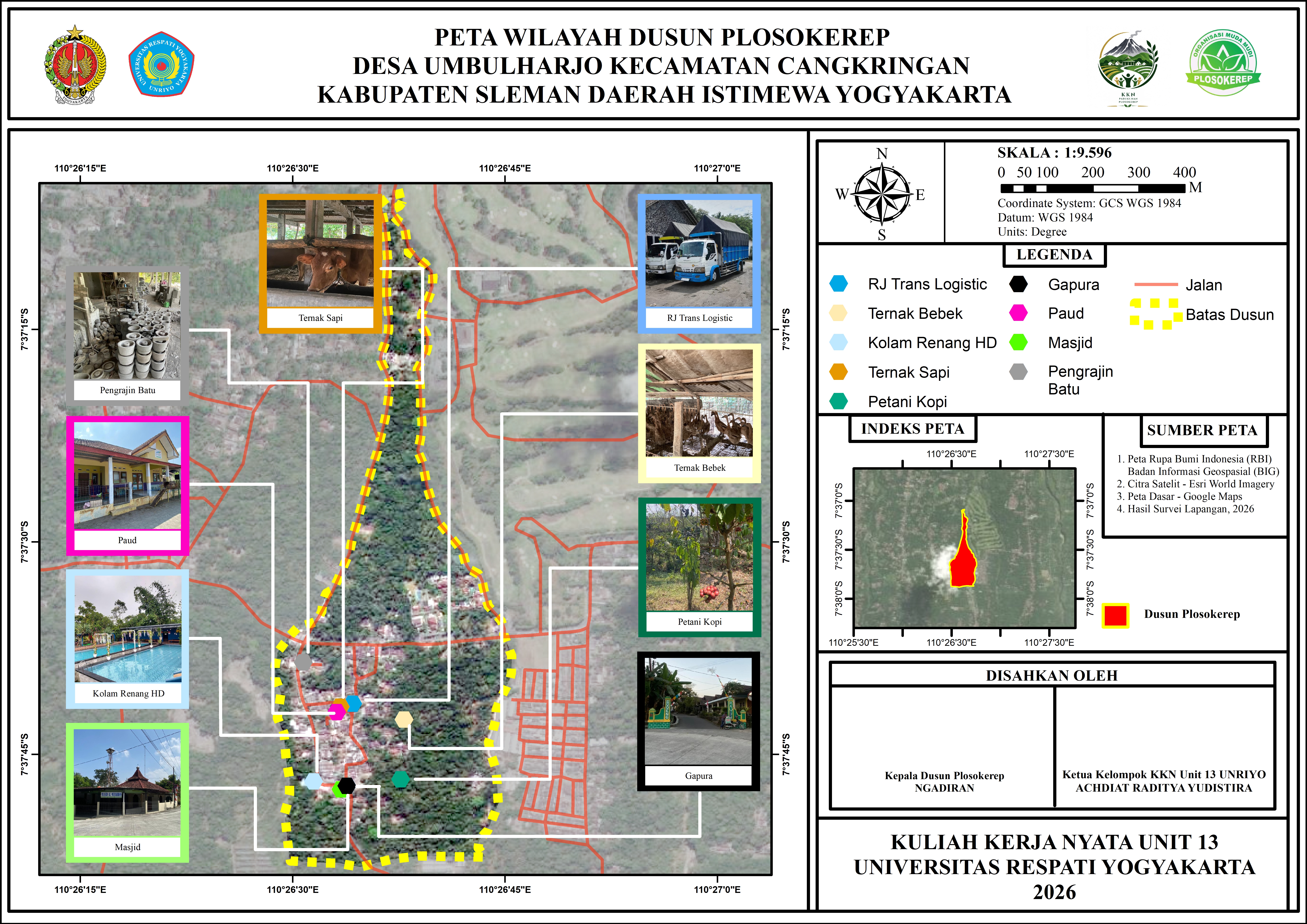 Peta Wilayah Dusun Plosokerep RW 17